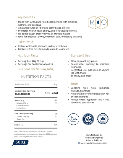 Oats With Nuts - Pure Ingredients Pure Energy